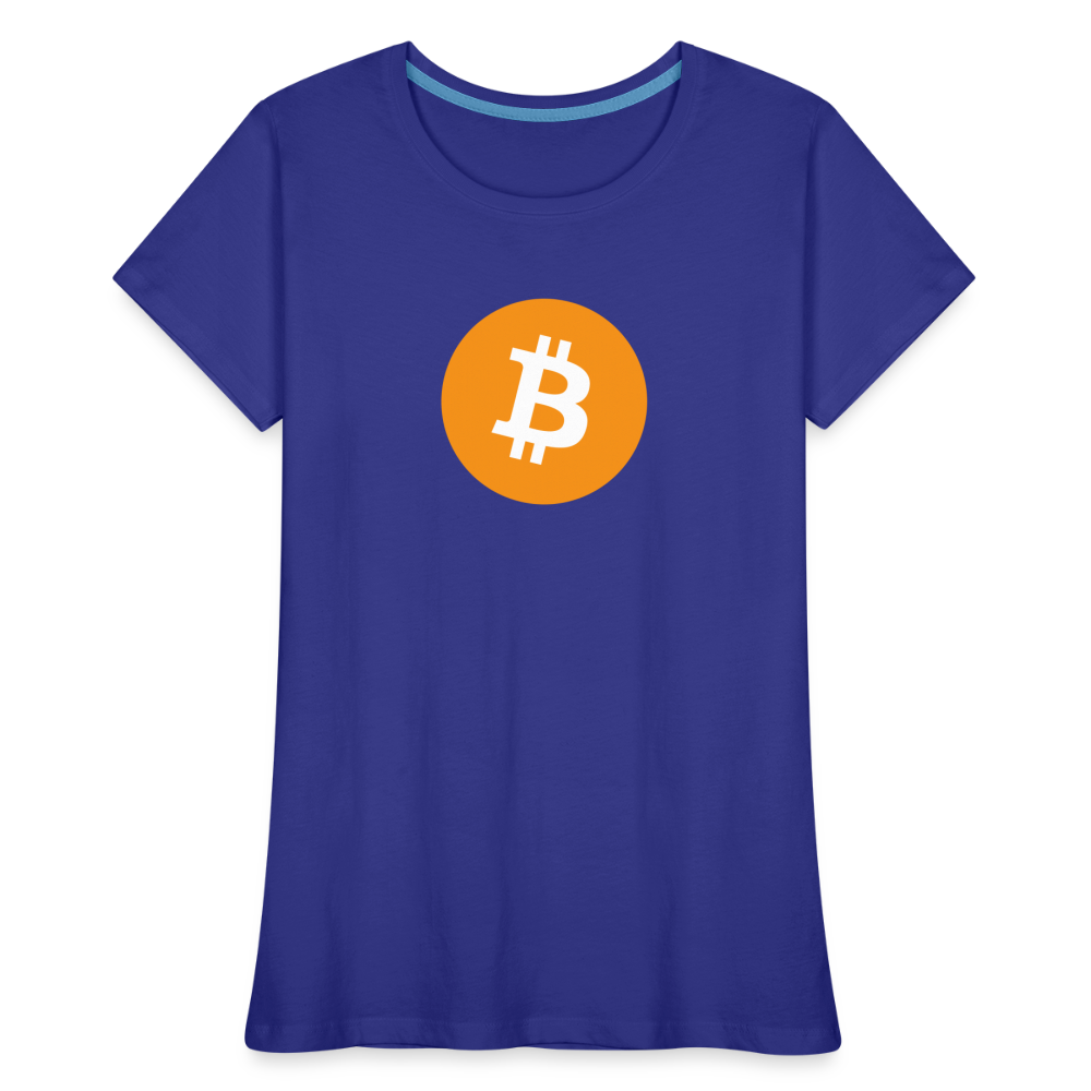 Damen T-Shirt Bitcoin orange - Königsblau
