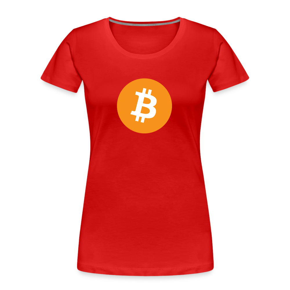 Damen T-Shirt Bitcoin orange - Rot