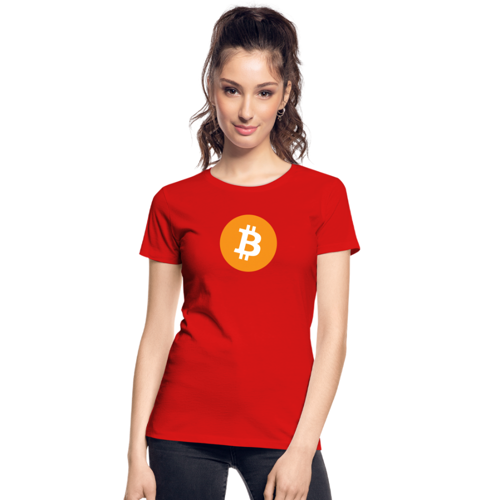 Damen T-Shirt Bitcoin orange - Rot