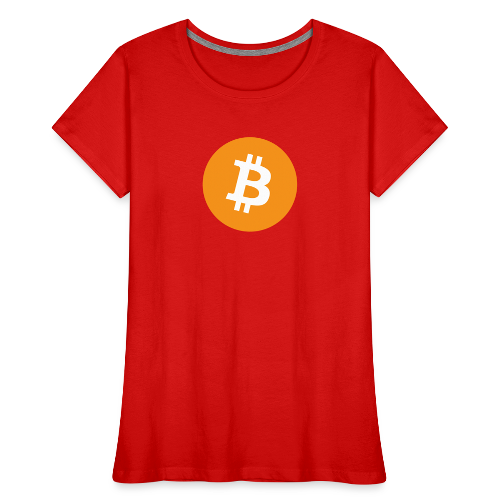 Damen T-Shirt Bitcoin orange - Rot
