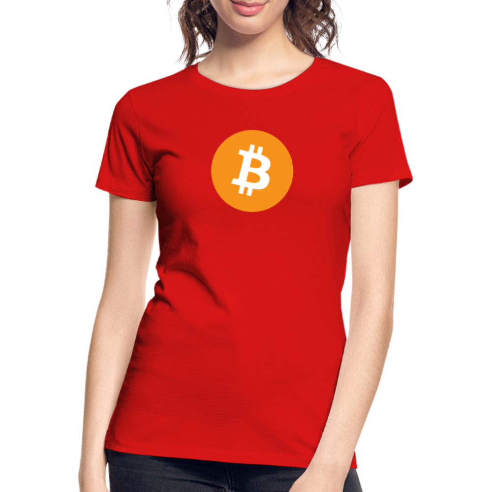 Damen T-Shirt Bitcoin orange - Rot