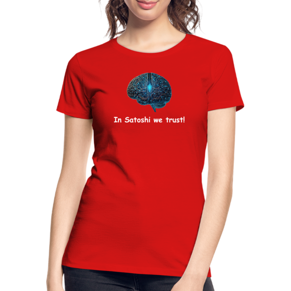 Damen T-Shirt "In Satoshi we trust!" - Rot