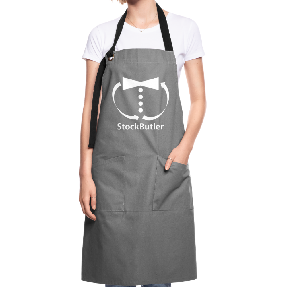 StockButler Kochschürze - Grau/Schwarz