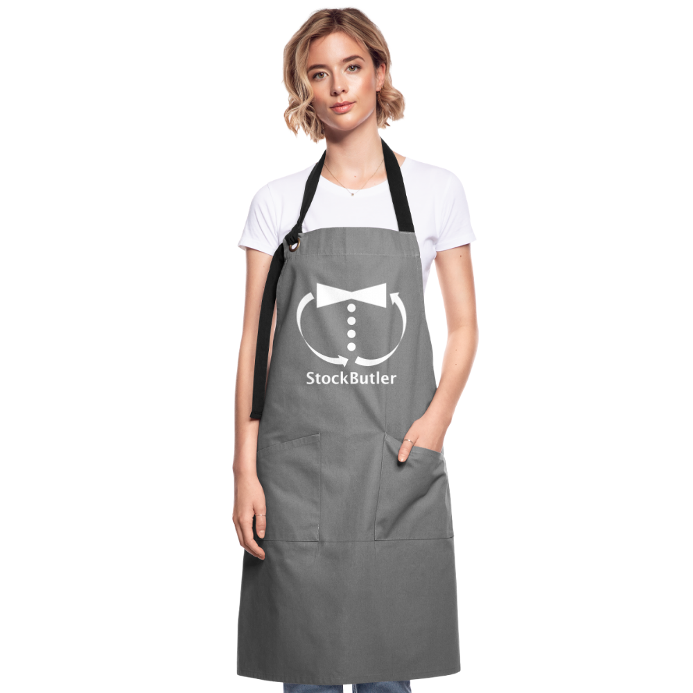 StockButler Kochschürze - Grau/Schwarz